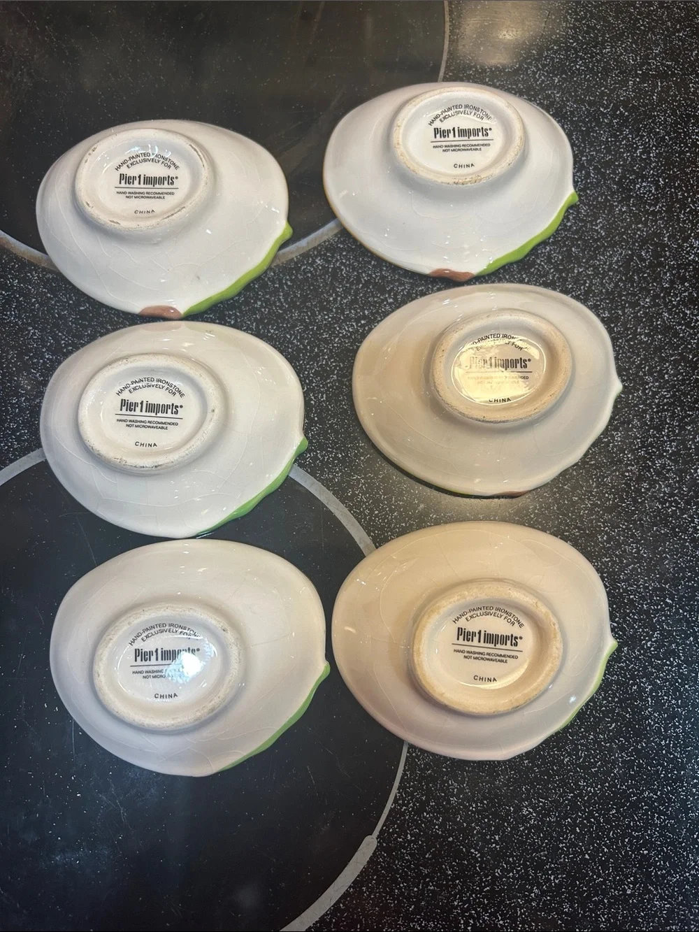 Pier 1 Imports Vintage Citrus Slice Pinch/Dipping/ Trinket Bowl Set of 6